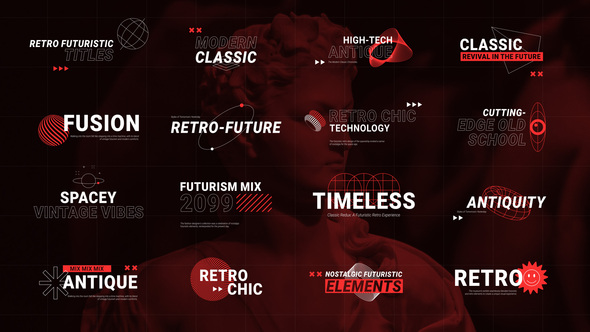 Retro Futuristic Titles Titles template preview