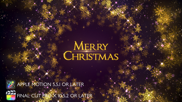 Merry Christmas Greetings - Apple Motion