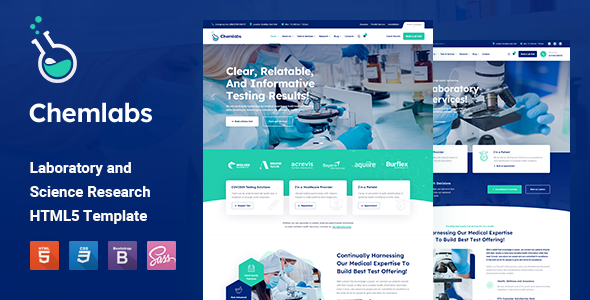 Chemlabs – Laboratory & Science Research HTML5 Template