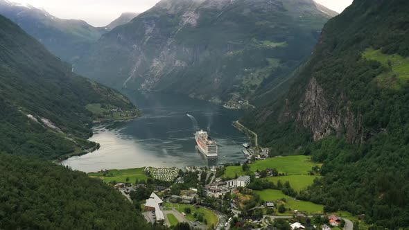 Geiranger Fjord, Norway. Beautiful Nature Norway Natural Landscape. alt