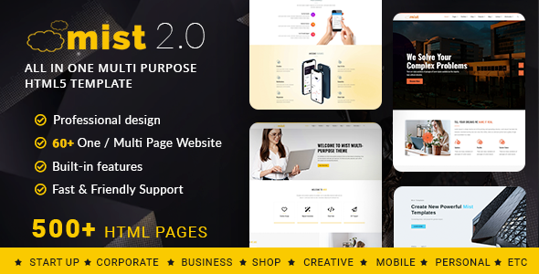 Mist | Multi-Purpose HTML5 Responsive Template