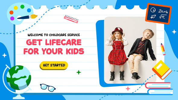 Modern Kindergarten Slide Promo MOGRT