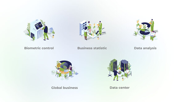 Global Business - Isometric Illustration