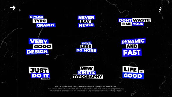 Glitch Typography Titles | After Effects alt