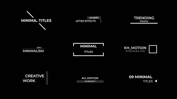 Minimal Titles 3.0 | After Effects