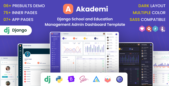 Akademi : Django School Management Admin Dashboard Template