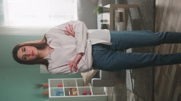 Vertical Portrait of Young Woman alt