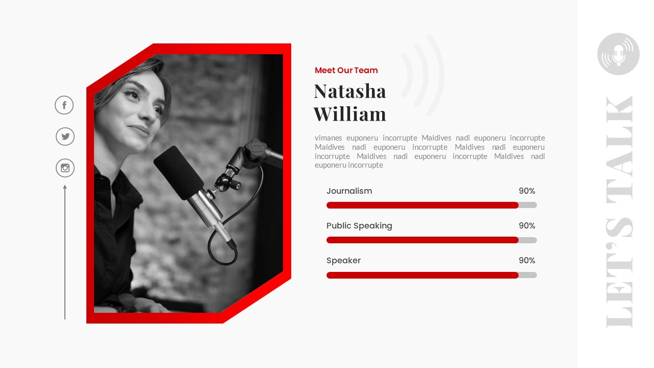 Podcast Talkshow Google Slide Template, Presentation Templates ...