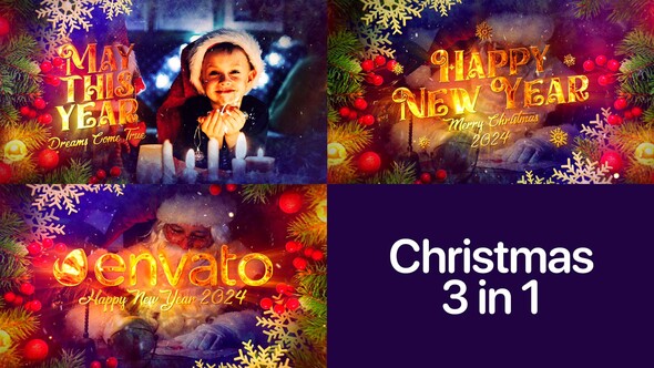 Christmas 3 in 1 | Happy New Year | Titles and Logo Opener