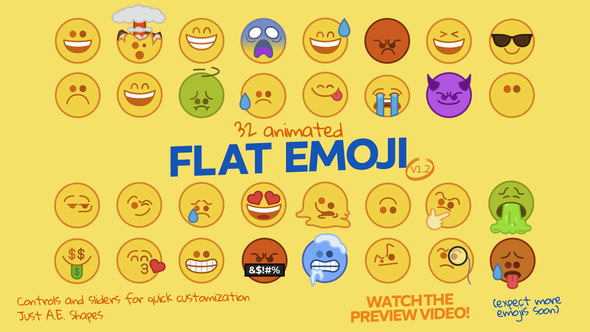 32 Flat Emoji