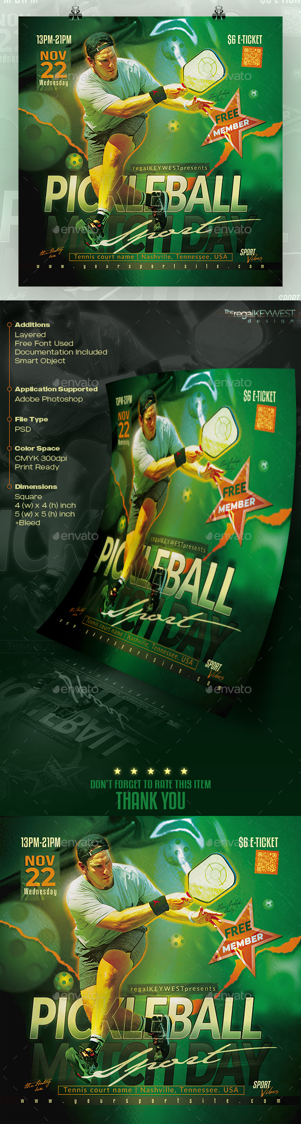 Pickleball Sport Flyer