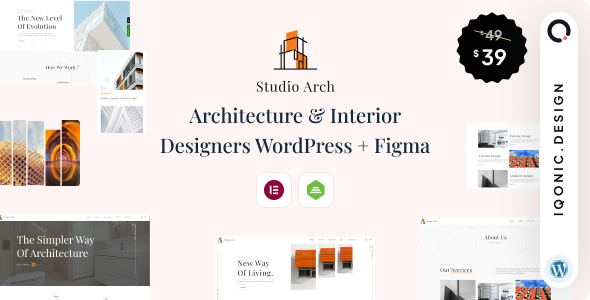 Free download Studio Arch - Architecture & Interior Designers WordPress + Figma