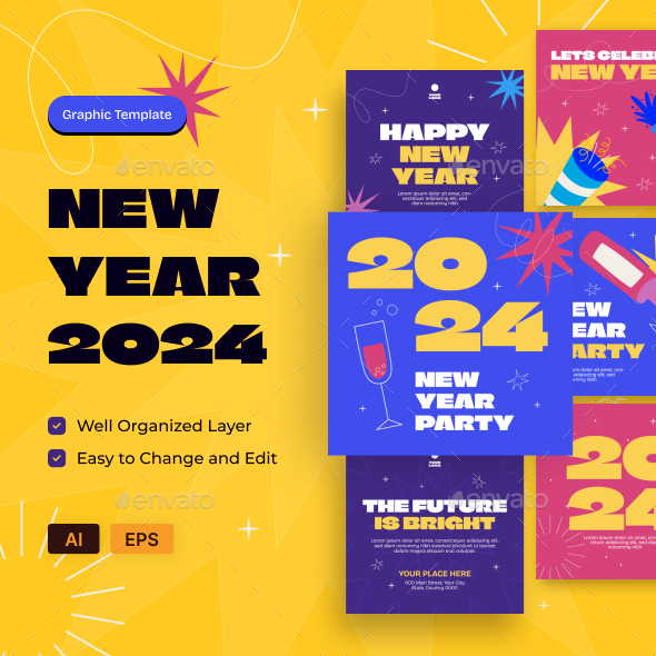 [DOWNLOAD]New Year 2024 Social Media Template