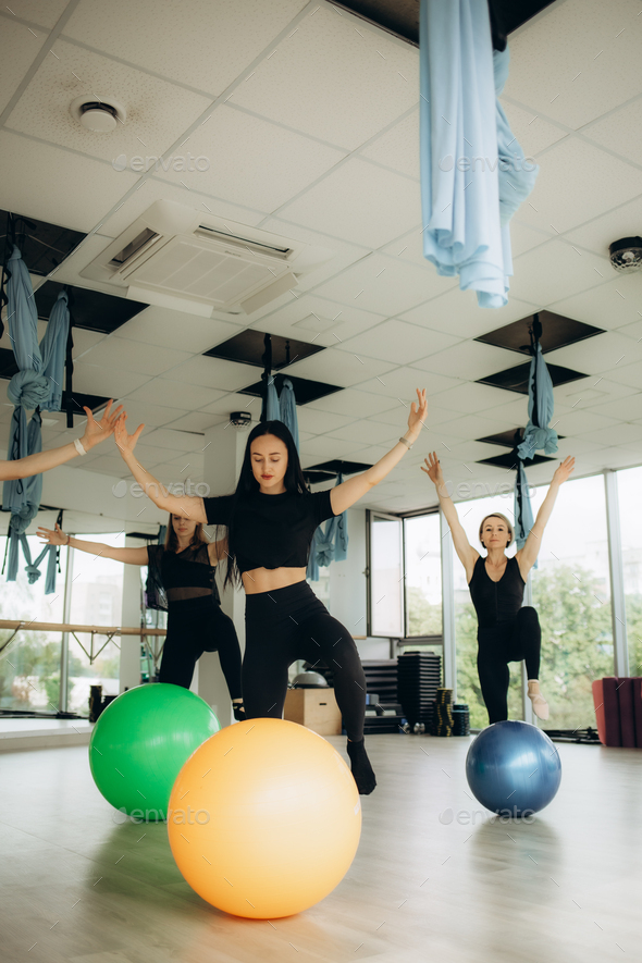 Fitness - Woman Relax Water Bottle Exercise Ball Stock Image - Image of  smiling, training: 19125019