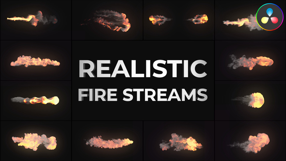 Realistic Fire Streams for DaVinci Resolve