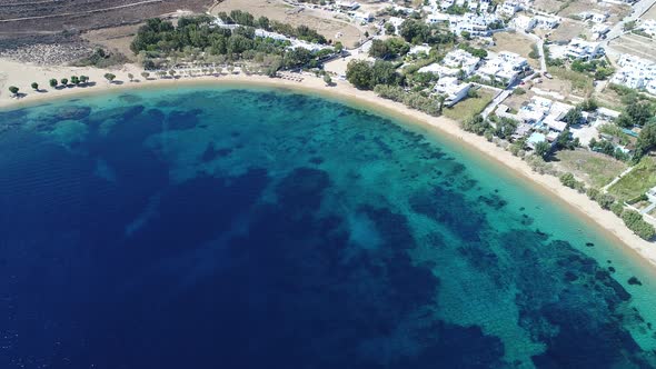 Serifos island in the Cyclades in Greece seen from the sky alt
