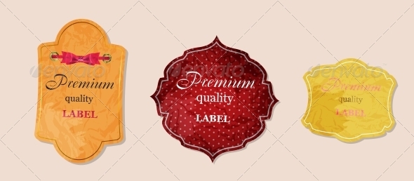 Aged Paper Labels Vector Illustration - Concepts Business