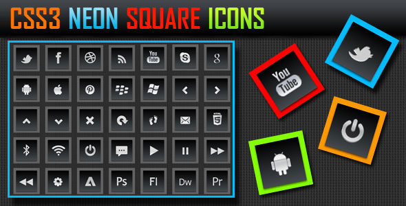 CSS3 Neon Square - CodeCanyon 3977068