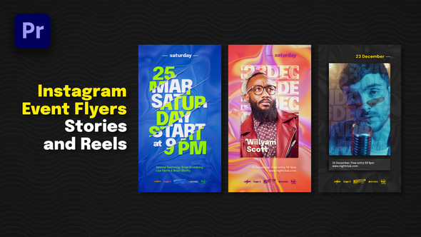 Instagram Event Flyers. Stories and Reels | Premiere Pro Premiere Pro template preview