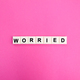 letters of the alphabet with the word worried.  - PhotoDune Item for Sale