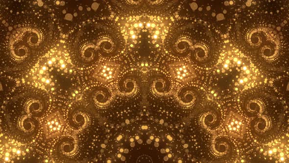 Award Stage Golden Particles Swirls 4K