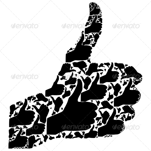 Hand Signal on White Vector Illustration - Concepts Business