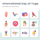 International Day of Yoga 95 Premium Flat Icons 