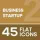 Business Startup Flat Multicolor Icons 