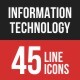 Information Technology Filled Line Icons 