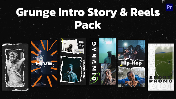Grunge Intro Story & Reels Pack Premiere Pro