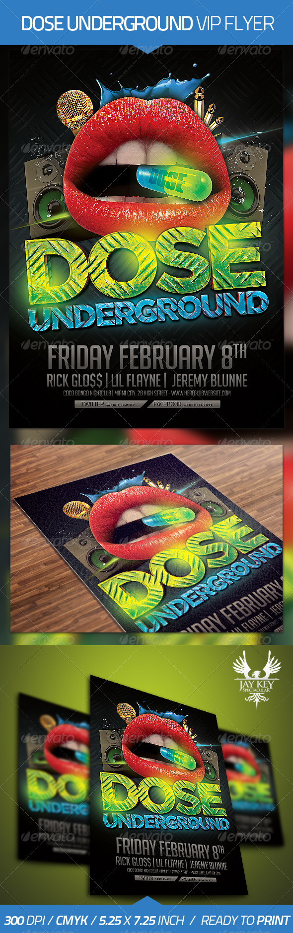Dose Underground Hip Hop Flyer - Clubs & Parties Events