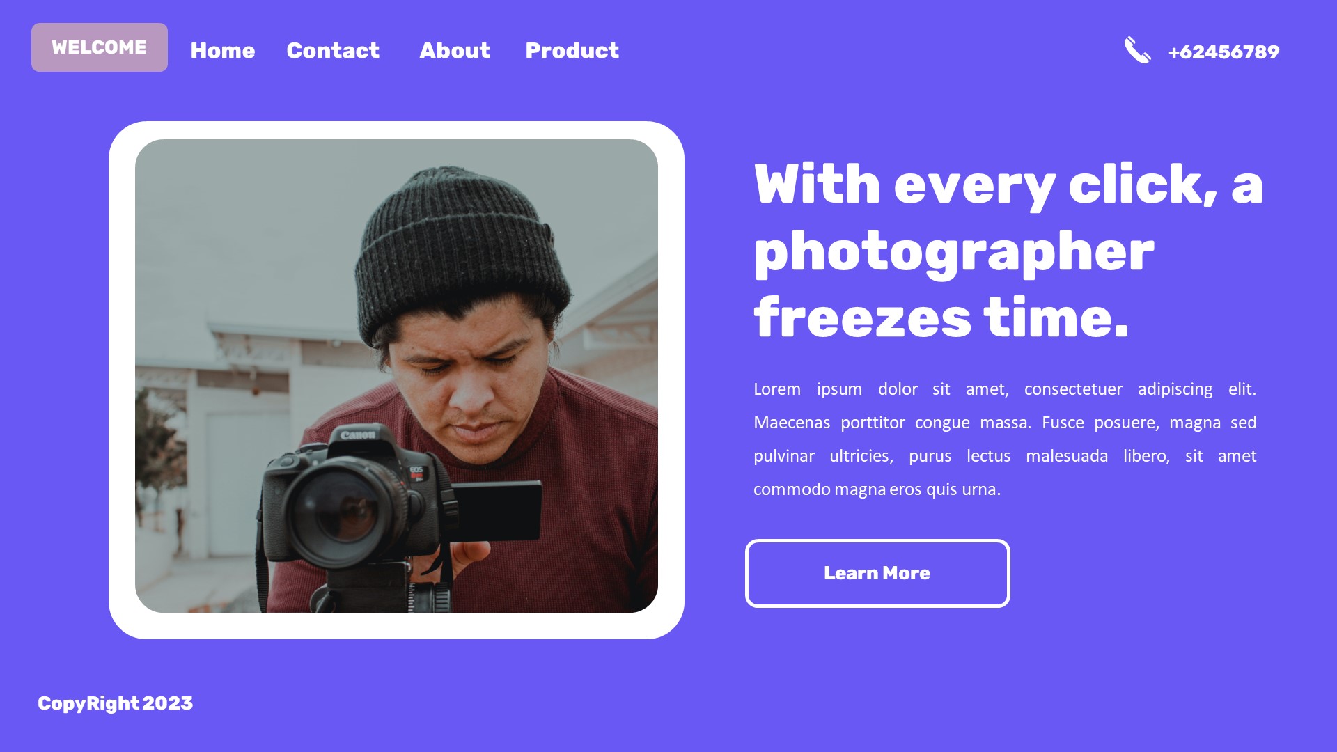 Jamano - Portfolio Photographer Photo Powerpoint Template, Presentation ...
