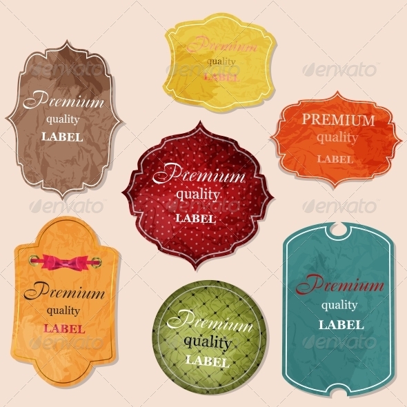 aged paper labels vector illustration - Concepts Business