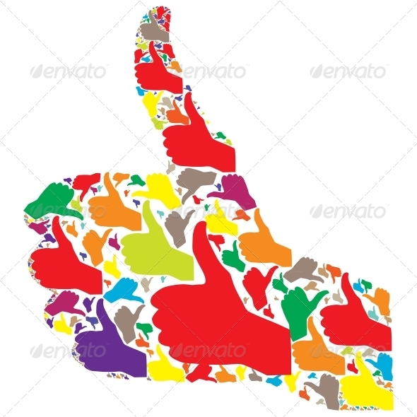 Hand Signal on White Vector Illustration - Concepts Business
