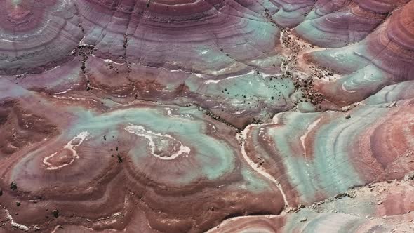 Tracking Shot Pov Tourist Enjoying Hike Inside Colorful Purple Canyon in Utah alt