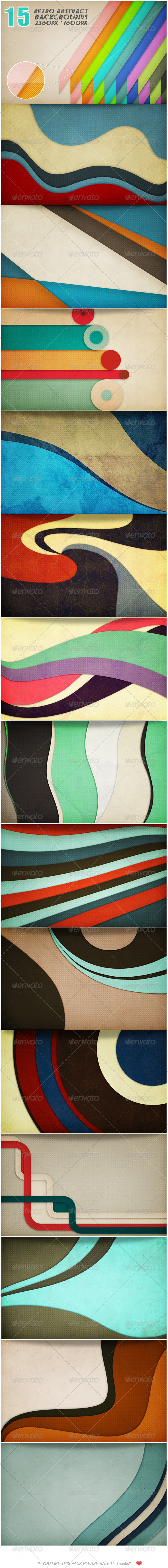 15 Retro Graphic Backgrounds - Abstract Backgrounds
