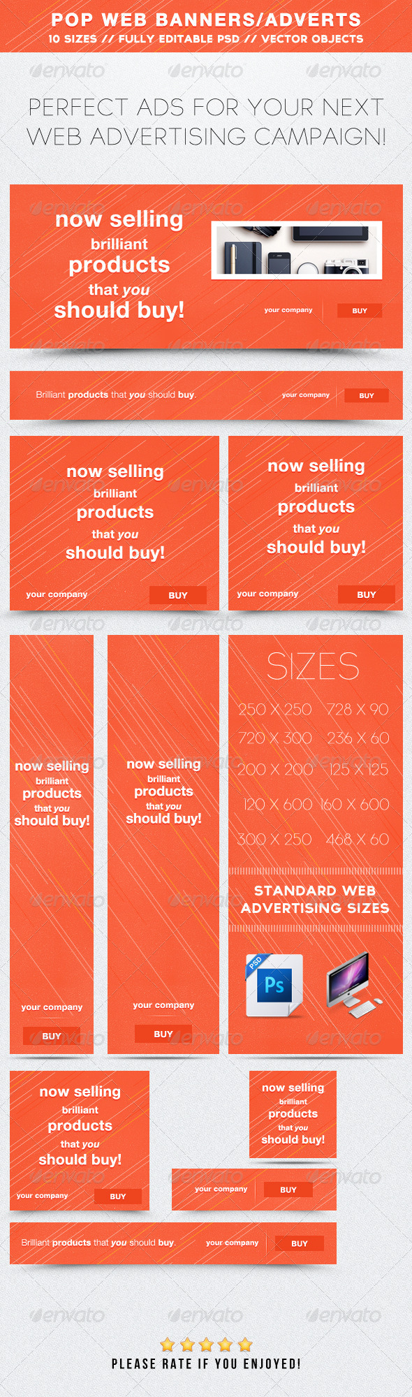 POP Web Banners/Advertisements - Banners & Ads Web Elements