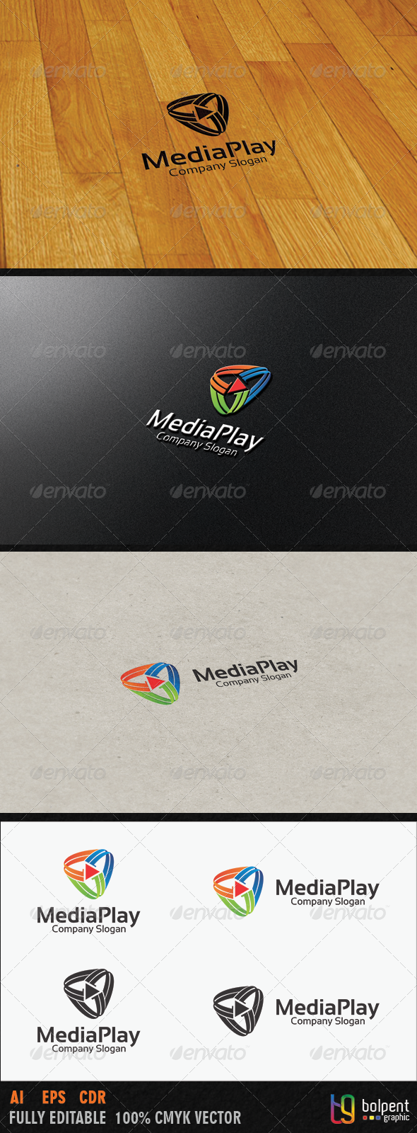 Media Play Logo Template - Symbols Logo Templates