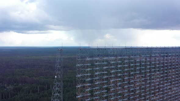 Soviet abandoned missile defence radar in the Chernobyl exclusion zone. Ukraine. alt