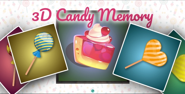 3D Candy Memory - Cross Platform Memory Game