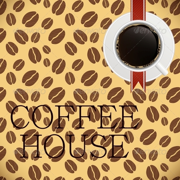 Coffee house menu template vector illustration - Food Objects