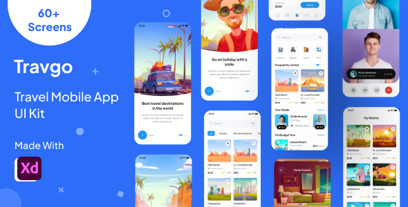 Travgo - Travel Mobile App XD Ui Kit