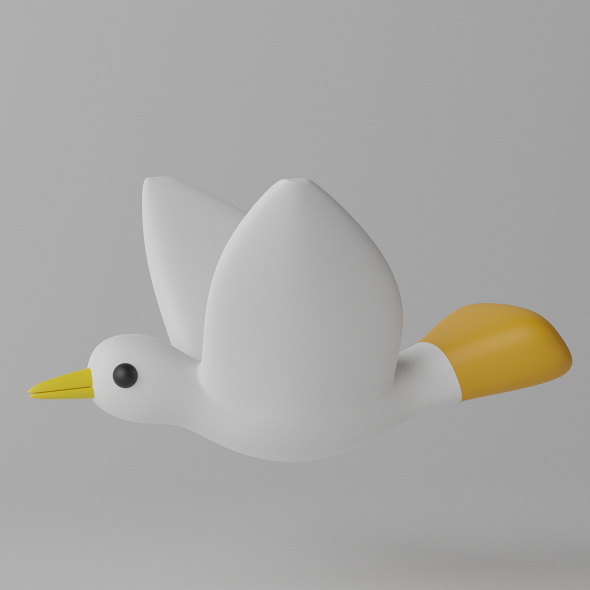 Cartoon Cute Bird 1 3D model