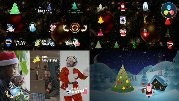 Christmas Titles And Animations for DaVinci Resolve