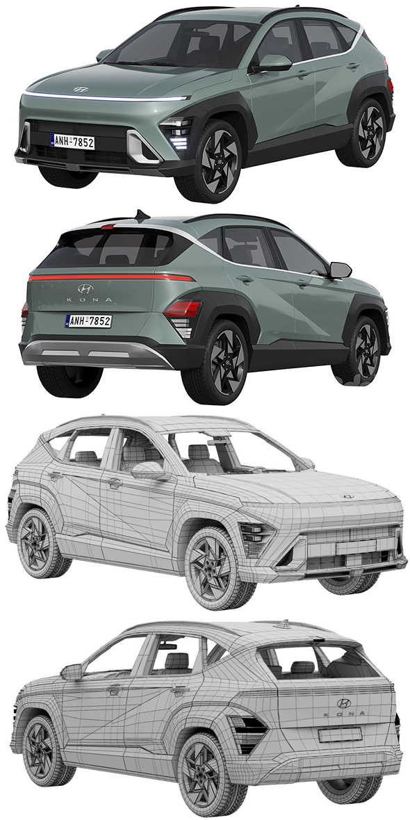 Hyundai Kona 2024  3D Models