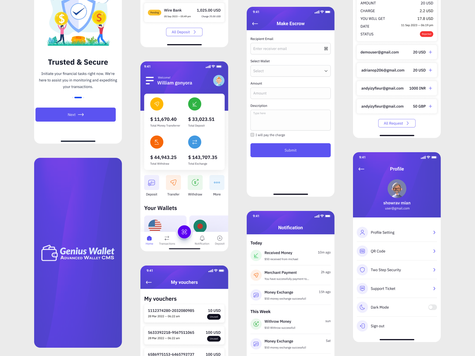 Genius Wallet - Advanced Wallet CMS with Payment Gateway Flutter App by ...