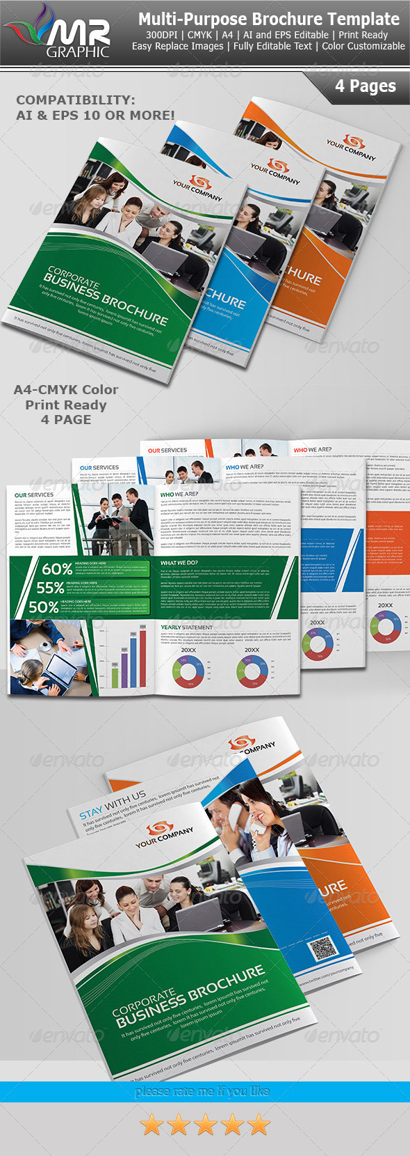 Multipurpose Business Brochure Template Vol-06 - Corporate Brochures