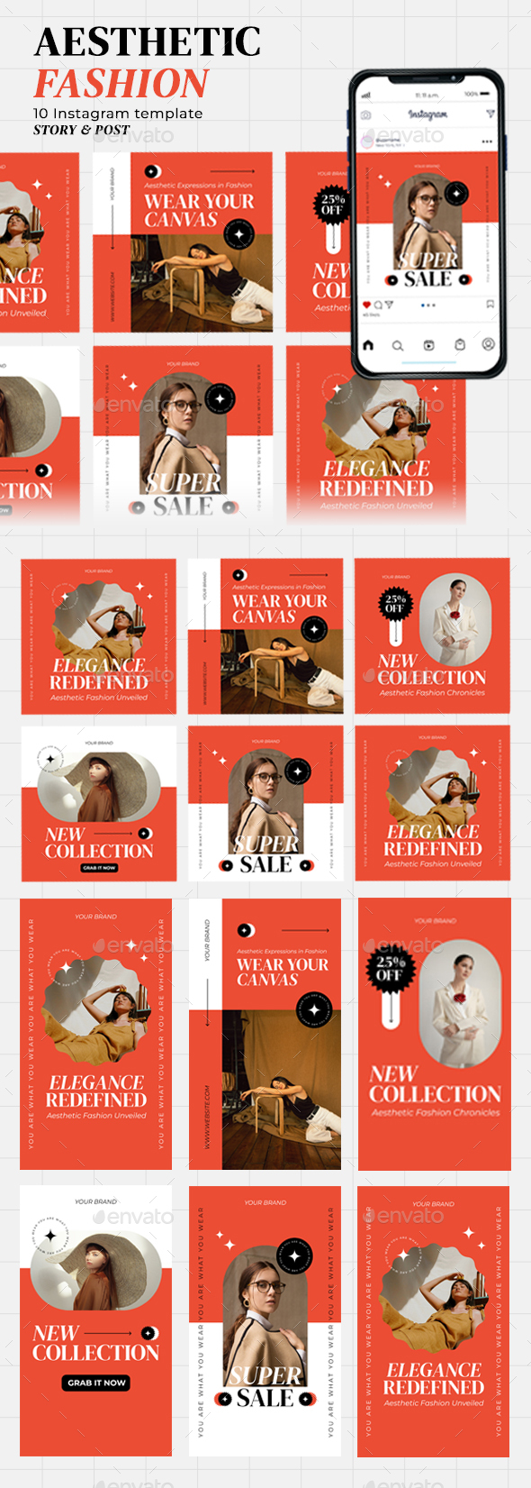 Aesthetic Fashion Brand Instagram Template