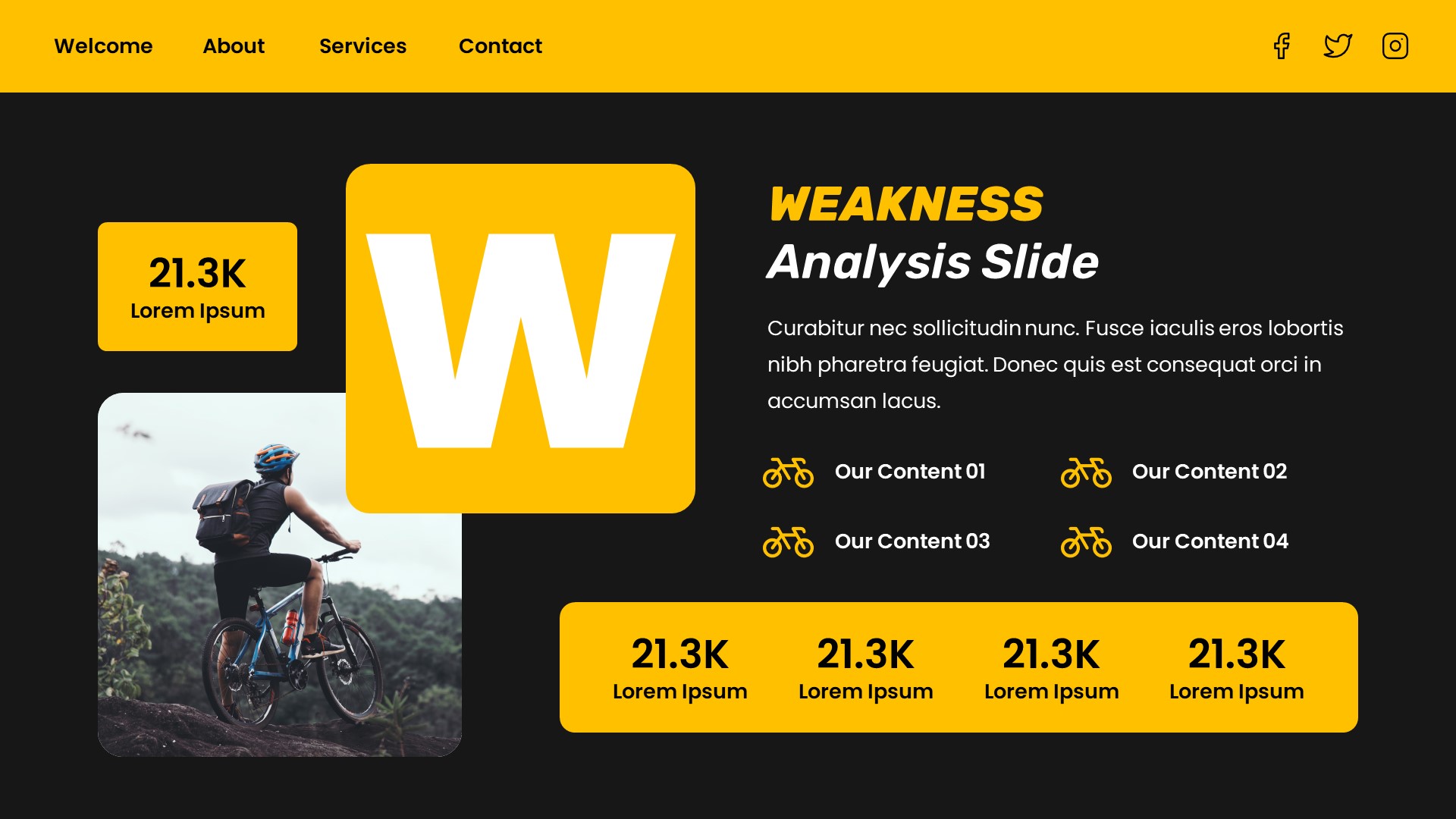 Gravity - Bike Sport Google Slides Template, Presentation Templates