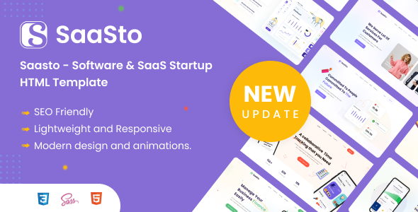 Saasto - Software & SaaS Startup HTML5 Template